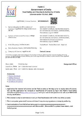 FSSAI Certificate